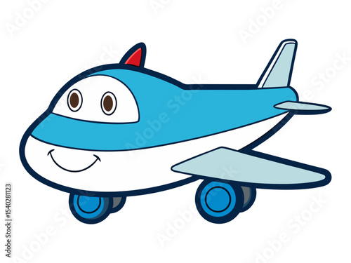 Set of cartoon plane vector illustration design