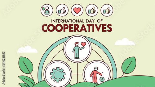 a professional banner poster of international day of cooperatives design