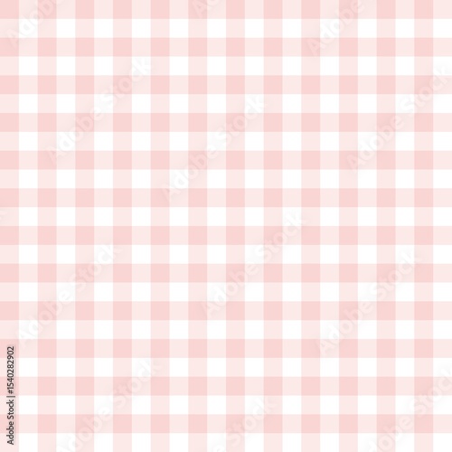 Canvastavla Pale blush pink gingham seamless pattern with soft checkered squares