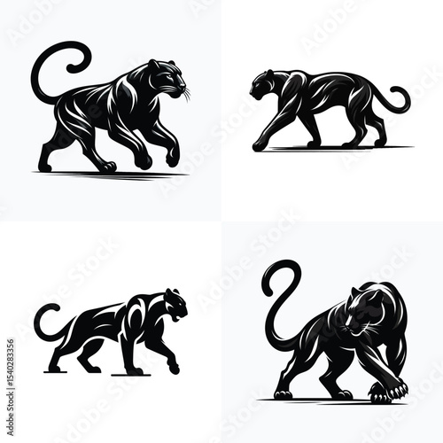 Black Panther Silhouette Vector Illustration