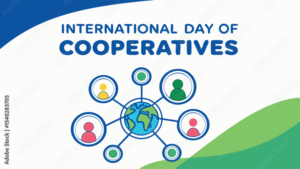 Fototapeta premium a professional banner poster of international day of cooperatives design
