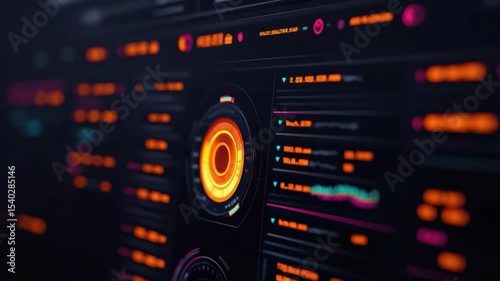 User Interface Control with Hand Touching Digital Data Display in Futuristic Technology Environment