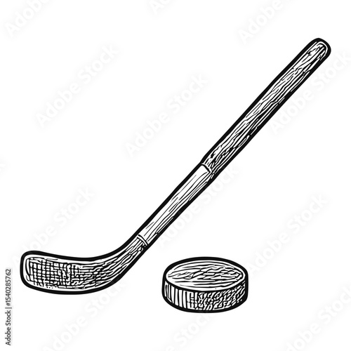 Hockey Stick and Puck