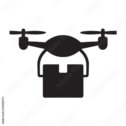 Drone Delivery Logo Design Symbol of Smart Shipping and Aerial Logistics Service