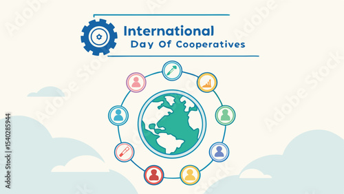 a professional banner poster of international day of cooperatives design