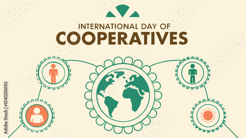 a professional banner poster of international day of cooperatives design