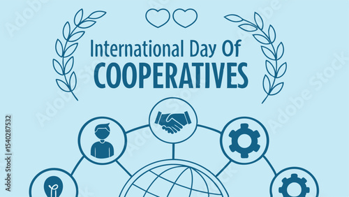 a professional banner poster of international day of cooperatives design