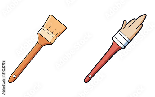 Set of paint brush vector illustration design