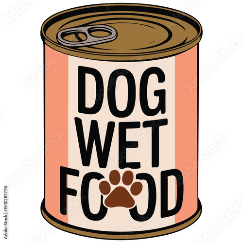 Dog wet food cans set vector isolated white background