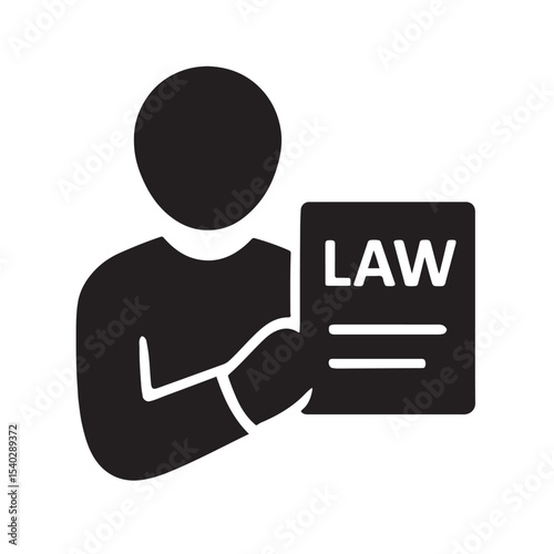 Wallpaper Mural Person Holding Law Document Legal Justice Concept of Silhouette Icon  Torontodigital.ca