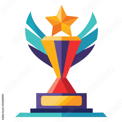 Abstract trophy award