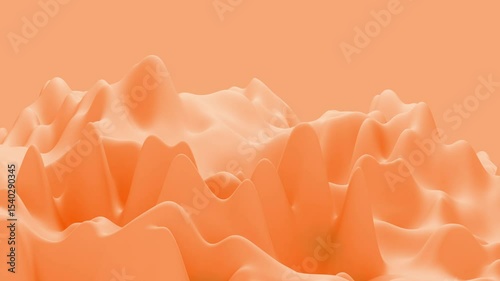 Wallpaper Mural Looping 3D Animation of Soft Abstract Terrain in Orange Torontodigital.ca