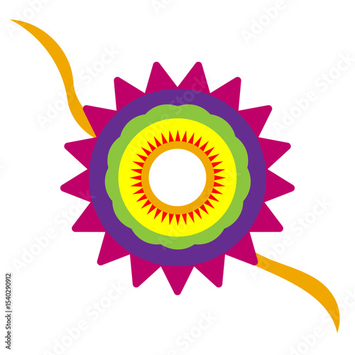 Rakhi vector illustration- Rakhi is short for Raksha Bandhan or Raksha Bandhana. Rakhi is a Hindu festival celebrating the bond between siblings and families,