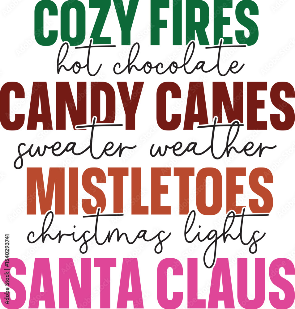 Fototapeta premium Cozy Fires, Hot Chocolate, and Candy Canes A Festive Christmas Design