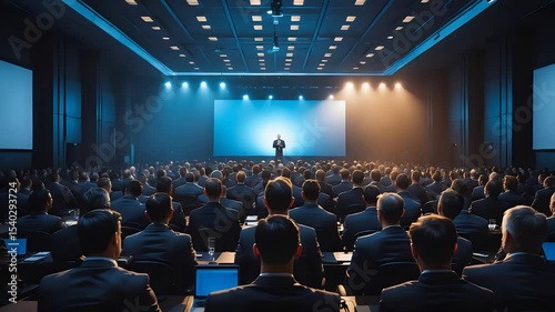 Wallpaper Mural Conference Speaker Audience Hall Business Meeting Presentation Stage Lights Crowd Event Room Torontodigital.ca