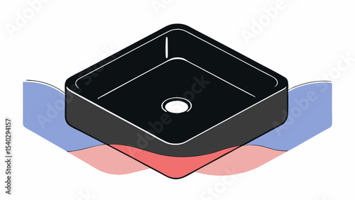 Modern Black Square Kitchen Sink