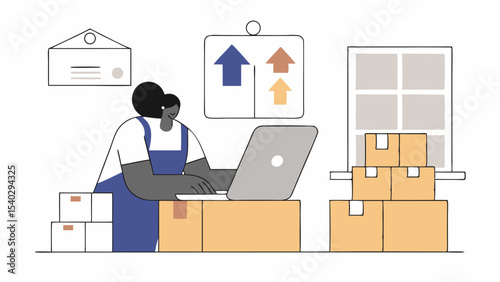 Small Business Owner Managing Online Orders
