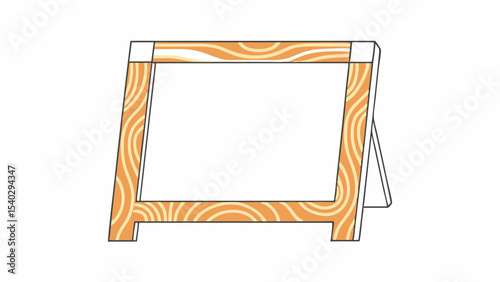 Wooden A-Frame Sign, Blank Template