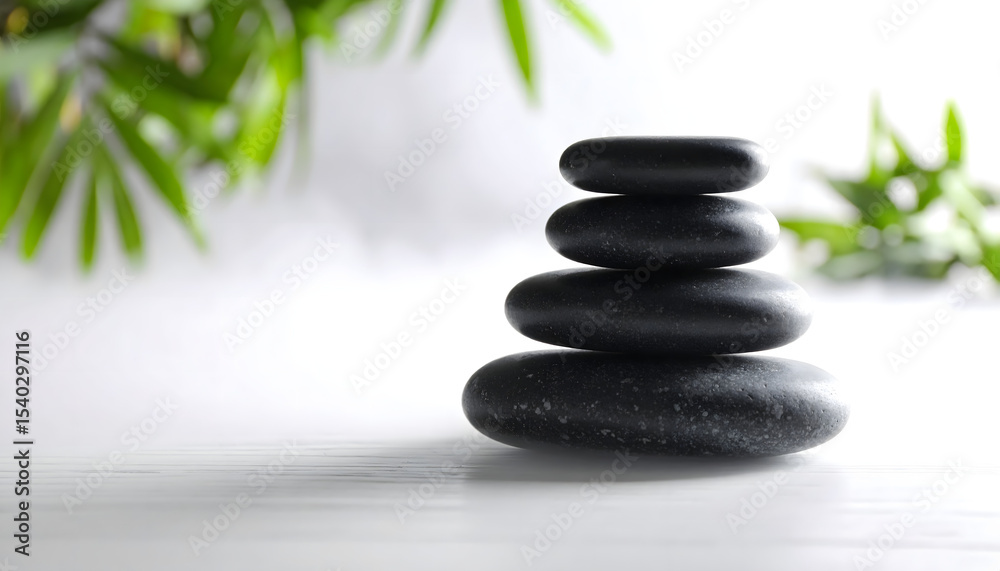 Obraz premium Stacked Stone Formation on Clouds Against a Gray Sky