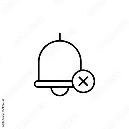 silent notification, mute icon vector
