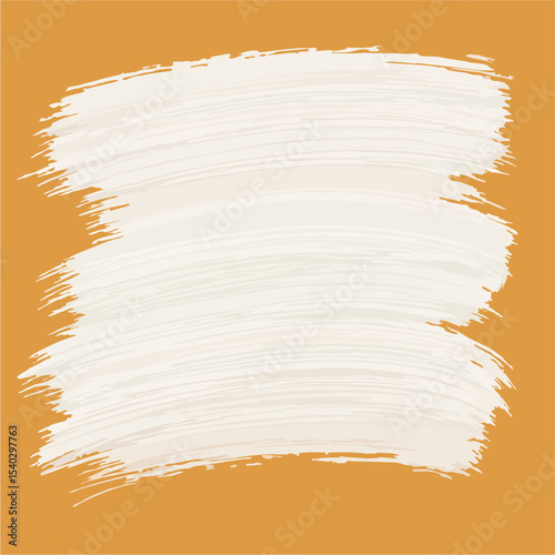 Warm abstract background featuring a textured white watercolor stroke on an orange base. Perfect for design, art, and decor. The contrast creates a modern, inviting feel.
