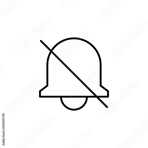 silent notification, mute icon vector