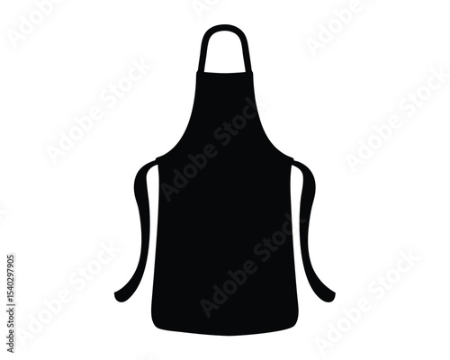 kitchen apron icon silhouette design vector
