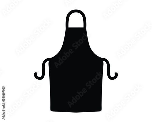 kitchen apron icon silhouette design vector