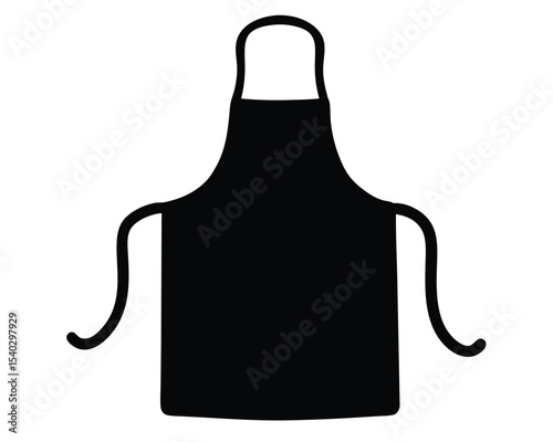kitchen apron icon silhouette design vector