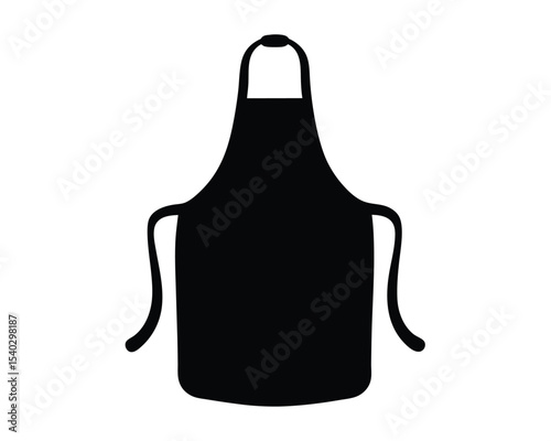 kitchen apron icon silhouette design vector