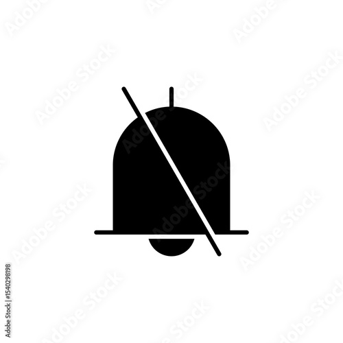 silent notification, mute icon vector