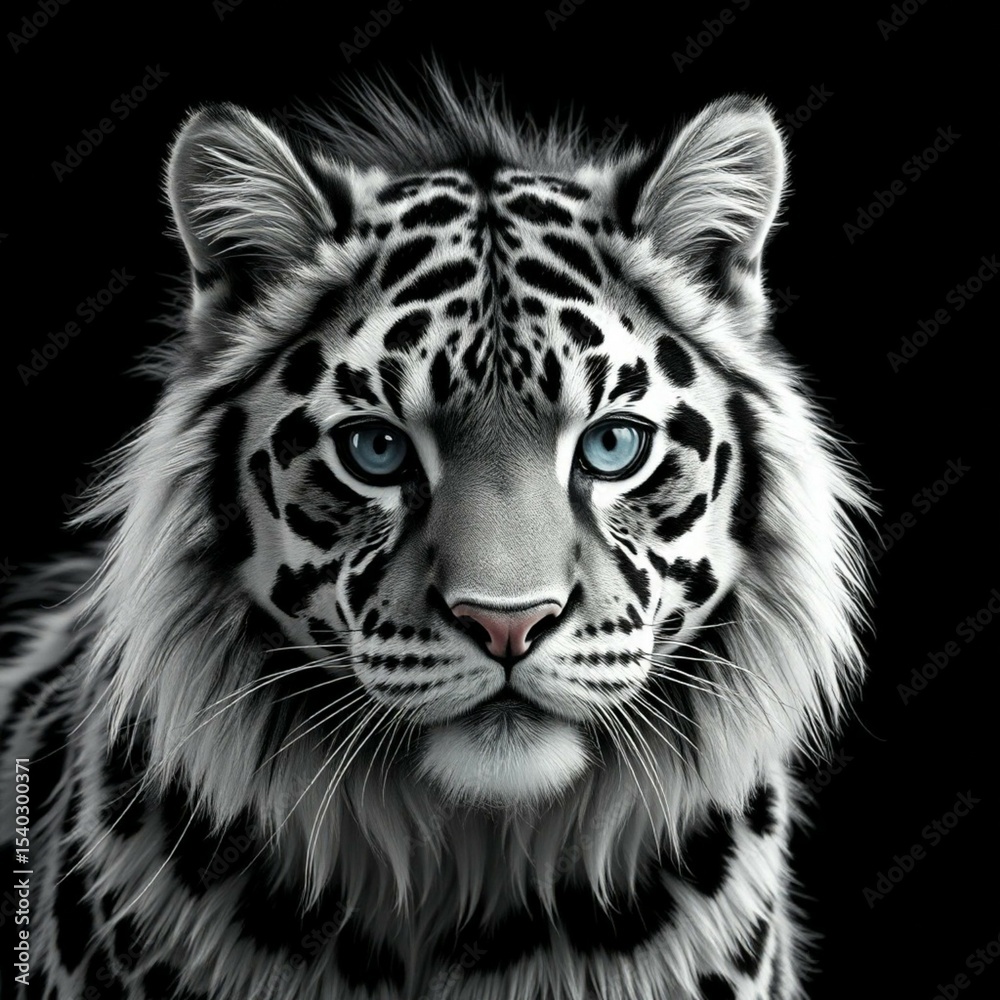 AI Generated Black and White Wildlife Portraits – Surreal Safari Animal Fusion Series AI Generated Black and White Wildlife Portraits – Surreal Safari Animal Fusion Series