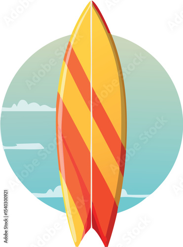 Colorful Surfboard – Summer Sport Vector