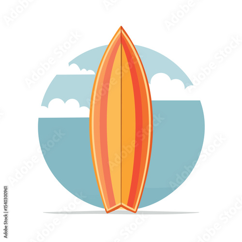 Colorful Surfboard – Summer Sport Vector