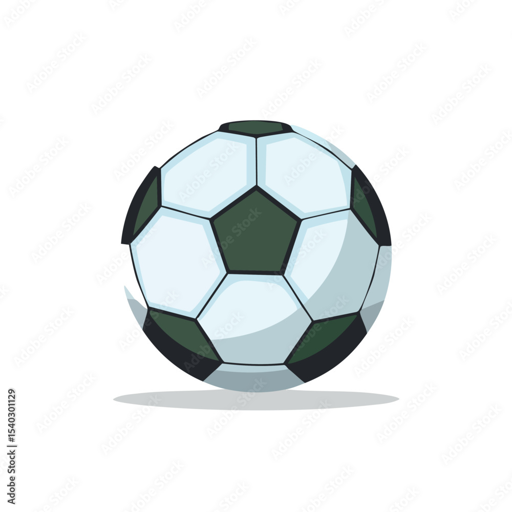 Fototapeta premium Classic Soccer Ball – Flat Vector Illustration