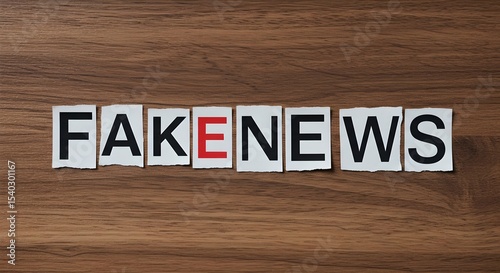 Fake news, Misinformation, Disinformation, Fake News Concept with Torn Paper Letters