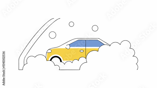 Car Stuck in Snowdrift
