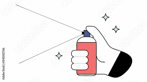 Hand Spraying Aerosol Can