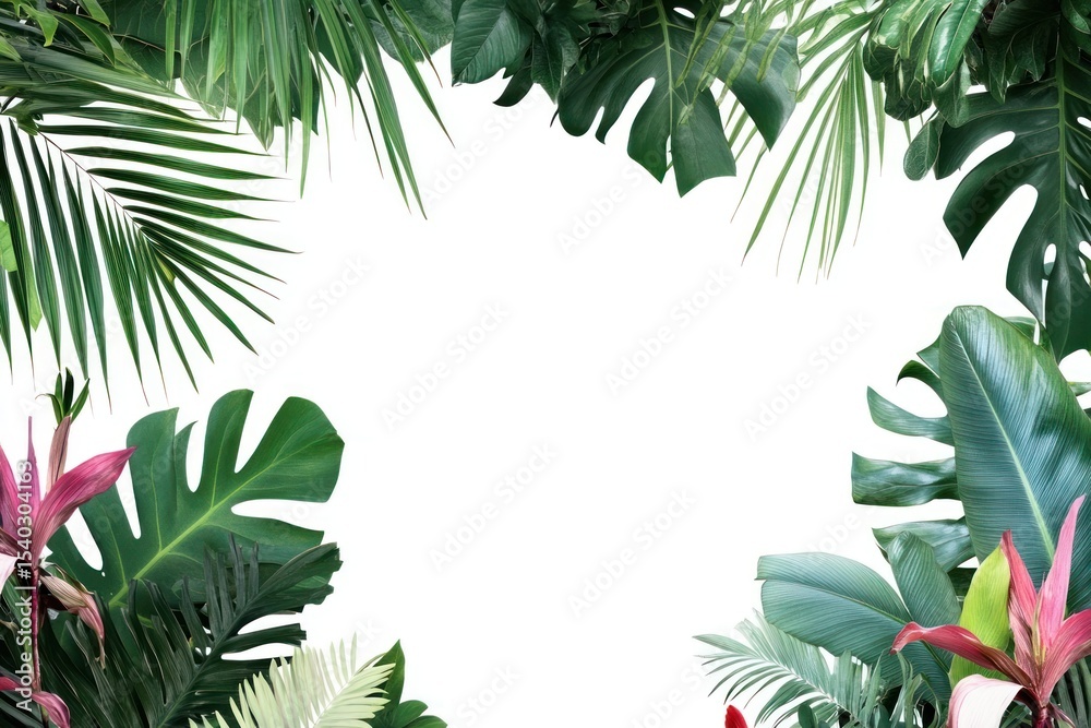 Fototapeta premium Tropical Jungle borders tropical jungle nature.