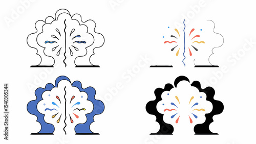 Abstract Fireworks Celebration Designs