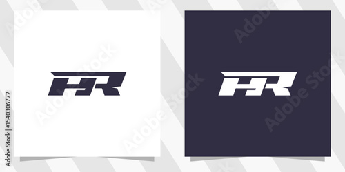 letter hr rh logo design