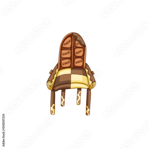 a chocolate and log cake chair