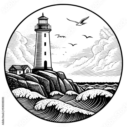 lighthouse in the night