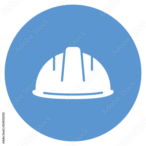 Construction safety helmet sign symbol vector flat icon