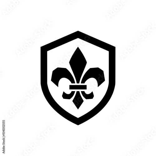 Fleur-de-lis in Shield - Monarchy and Honor Symbol