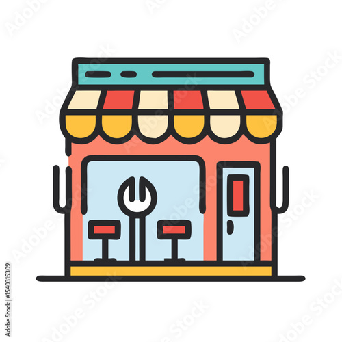 set of shop window