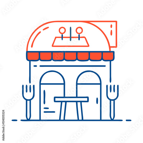 vector illustration of a shop