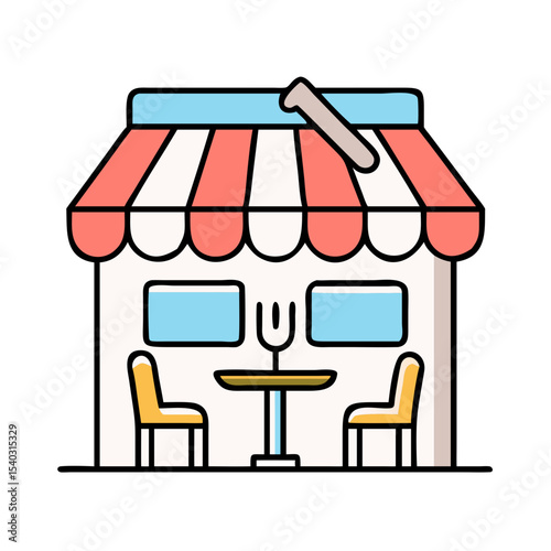 illustration of a house with a window