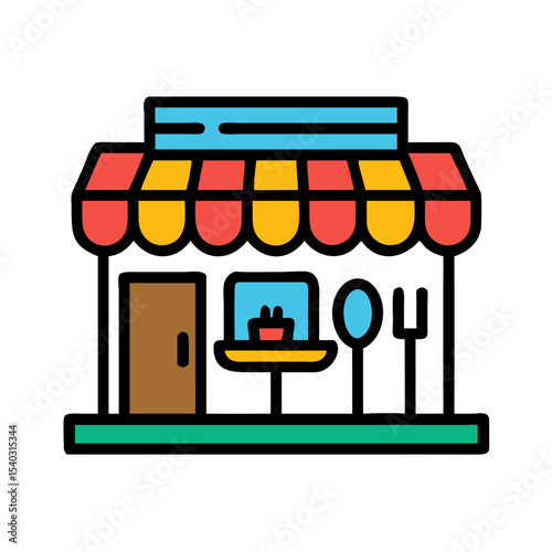 shop window with a store