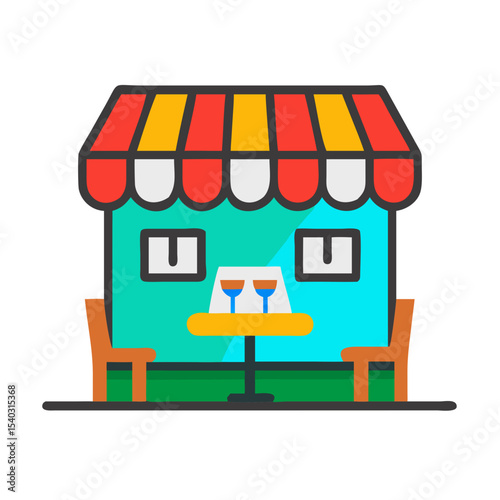 cartoon house with a house